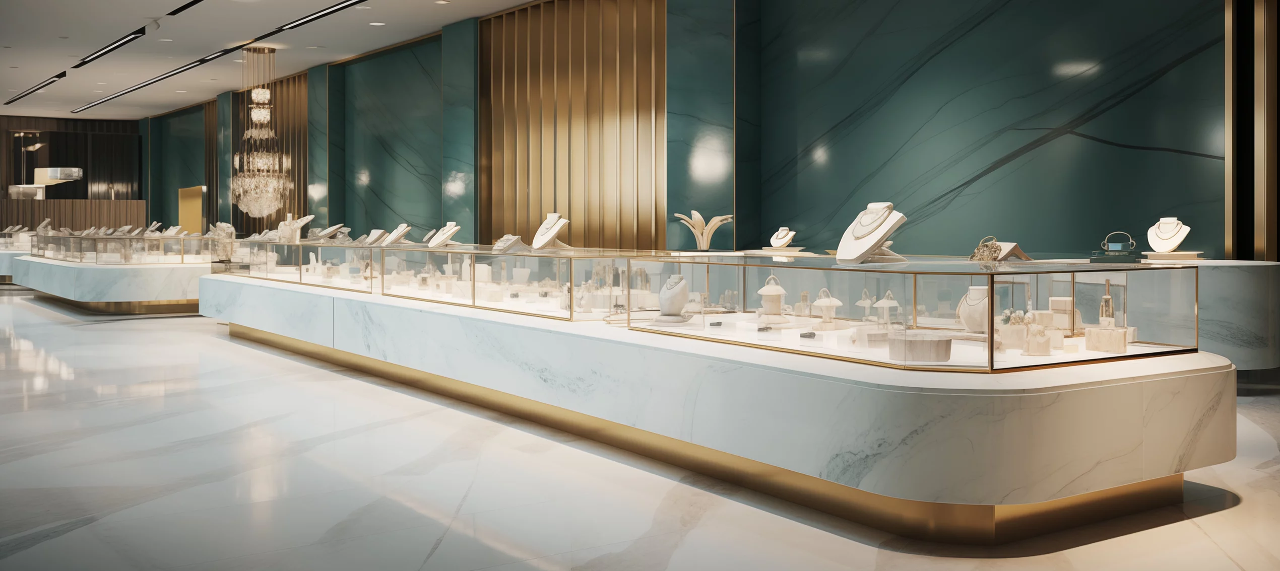 Schmuckboutique-Ausstellungsraum, Luxusgeschäft